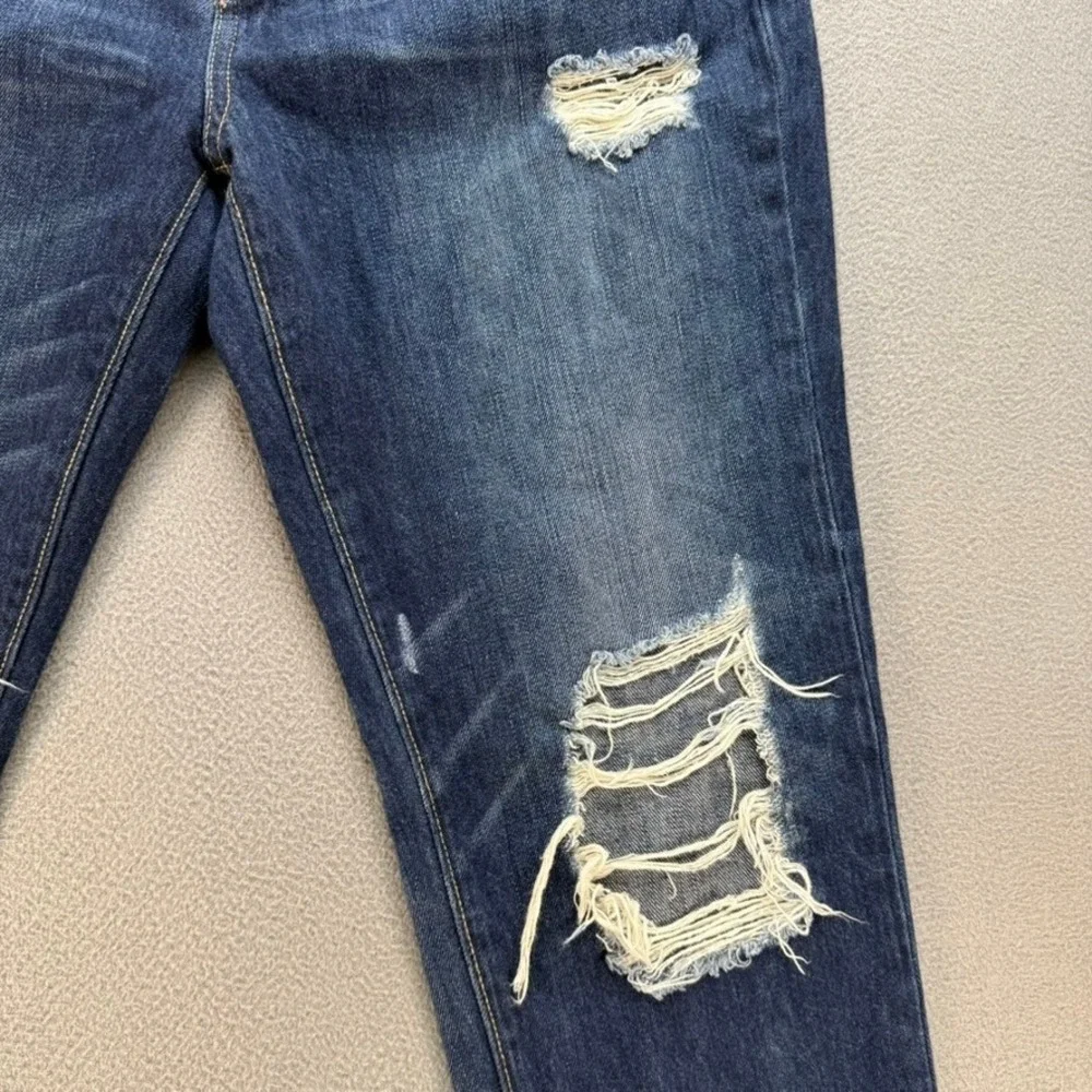 Lucky Brand Jeans‎ Women 6/28 Blue Sienna Boyfriend Distressed Seagraves Denim